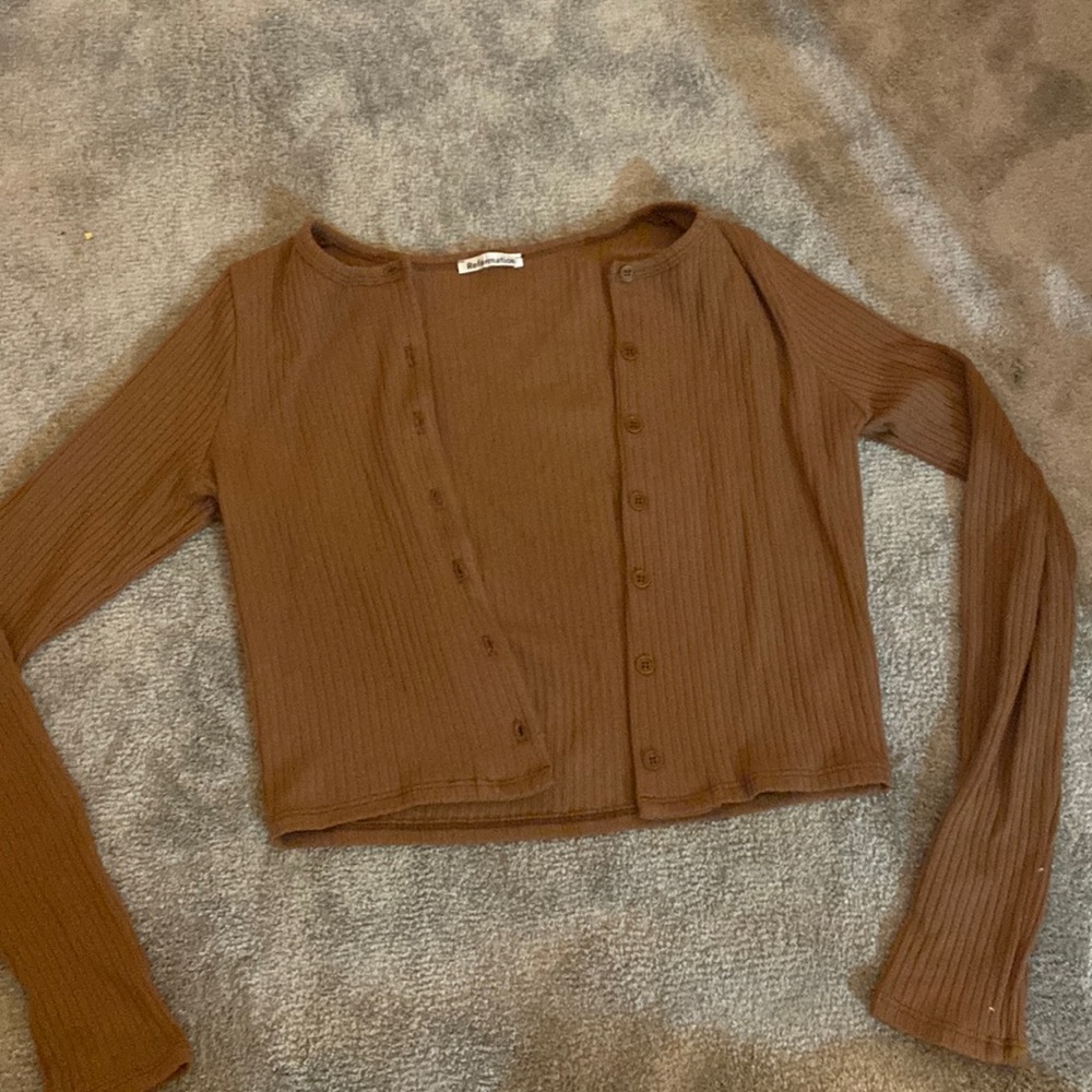 tan tank top with matching cardigan